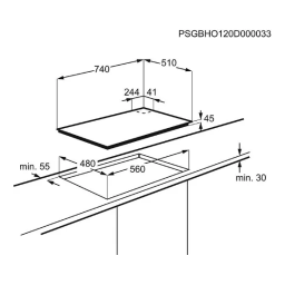 AEG HKB75540NB Table gaz Manuel utilisateur | Fixfr