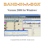 BAND IN A BOX 2008 Windows Manuel utilisateur