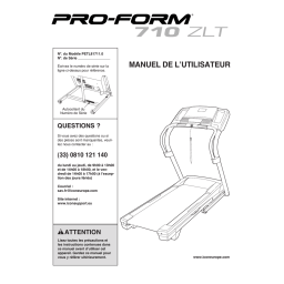 ProForm PETL81711 1481023 710 ZLT TREADMILL Manuel utilisateur | Fixfr