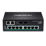 Trendnet RB-TI-PG102 10-Port Industrial Gigabit PoE+ DIN-Rail Switch Fiche technique