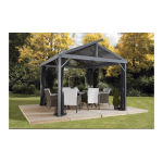 Sojag 500-8162851 10 ft. D x 10 ft. W Sanibel II Aluminum Gazebo with Galvanized Steel Roof Panels, 2-Track System, and Mosquito Netting Manuel utilisateur