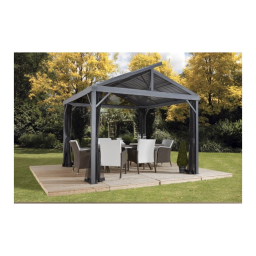 Sojag 500-8162851 10 ft. D x 10 ft. W Sanibel II Aluminum Gazebo with Galvanized Steel Roof Panels, 2-Track System, and Mosquito Netting Manuel utilisateur | Fixfr