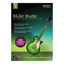 Sony Acid Music Studio 8 Manuel utilisateur | Fixfr