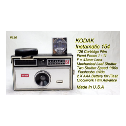 Kodak Instamatic 154 Mode d'emploi | Fixfr