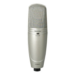 Shure KSM44 Manuel du propriétaire | Fixfr