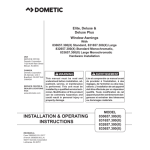 Dometic Elite, Deluxe &amp; Deluxe Plus Window Awnings 830657.300(X) 831657.300(X) 832657.300(X) 833657.300(X) Window Awning Manuel utilisateur