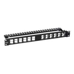 Trendnet TC-KP24SA 24-Port Blank Angled Keystone Shielded 1U Patch Panel Fiche technique | Fixfr