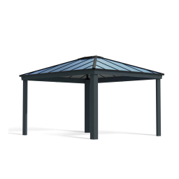 Canopia by Palram 705938 Dallas 12 ft. x 14 ft. Gray/Gray Opaque Outdoor Gazebo Mode d'emploi | Fixfr