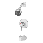 Symmons 9602-PLR-1.5-TRM Origins Temptrol 1-Handle Tub and Shower Faucet Trim Kit in Chrome (Valve Not Included) Guide d'installation