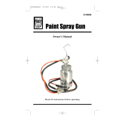 Power Fist 8140600 2 Litre Pressure Tank Air Paint Spray Gun Manuel utilisateur | Fixfr