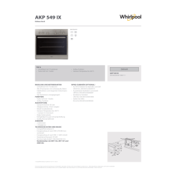 Whirlpool AKP 549 IX Manuel utilisateur | Fixfr