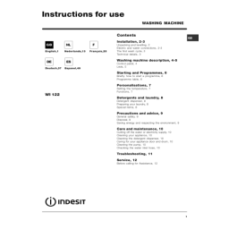 Indesit WI 122 (EX) Manuel utilisateur | Fixfr