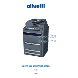 Olivetti d-Copia 6200 and d-Copia 8200 Manuel utilisateur | Fixfr