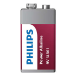Philips 6LR61P6FP/10 Power Alkaline Pile Manuel utilisateur