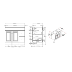 Design House Claremont 36 in. W x 18 in. D Unassembled Vanity Cabinet Only in Honey Oak Guide d'installation