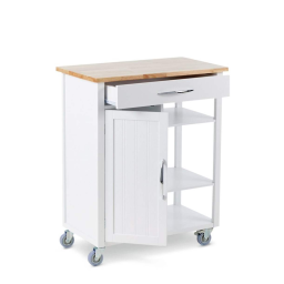 Wood Top Kitchen Utility Storage Cart/Island