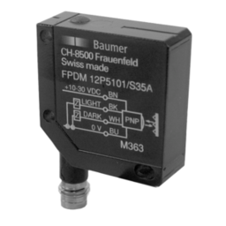Baumer FPDM 12P3401/S35A Retro-reflective sensor Fiche technique | Fixfr