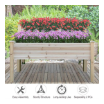 Outsunny 845-321 2-Level Raised Garden Bed Elevated Wood Planter Box Stand Mode d'emploi