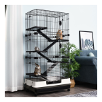 PawHut D51-095V01BK 32&quot;L 6-Level Small Animal Cage Rabbit Hutch Mode d'emploi