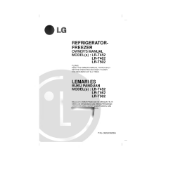 LG GR-T452ZV Manuel du propriétaire | Fixfr
