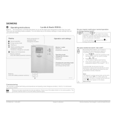 Siemens RDD10 - Landis Staefa  Manuel du propriétaire | Fixfr