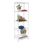 Honey-Can-Do SHF-01055 24 in. x 18 in. x 72 in. White 5 Tier Shelving Unit Manuel utilisateur