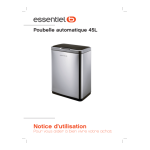 ESSENTIELB automatique 45L Inox Poubelle automatique Manuel du propri&eacute;taire