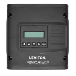 Leviton 71D48 Series 7100 Dual Voltage, Branch Circuit Monitor, 48 inputs, LCD display, NEMA 1 enclosure  Manuel utilisateur | Fixfr