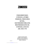 Zanussi ZR230/2TN Manuel utilisateur