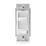 Leviton 66EV-10W Decora SureSlide ELV Dimmer, 300W-120VAC Electronic Low Voltage, 60Hz, Single Pole and 3-Way - White Manuel utilisateur