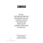 Zanussi ZI920/9KA Manuel utilisateur