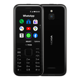 Nokia 8000 4G DS BLACK Téléphone portable / Téléphone mobile Manuel du propriétaire | Fixfr