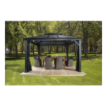 Sojag 500-9165227 Mykonos II Dark Grey Metal Rectangle Screened Gazebo Manuel utilisateur