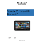 Manuel d'Utilisation Clipsonic Tablette DV142BT + IA