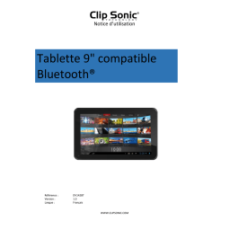 Manuel d'Utilisation Clipsonic Tablette DV142BT + IA | Fixfr