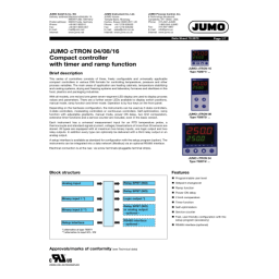 JUMO 702070 cTRON Compact controller Mode d'emploi | Fixfr