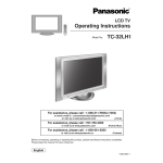 Panasonic TC32LH1 Operating instrustions