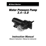 West Marine 7865660 Pump-Water Sys WM 5.0Gpm Manuel du propri&eacute;taire