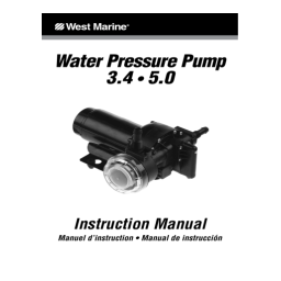 West Marine 7865660 Pump-Water Sys WM 5.0Gpm Manuel du propriétaire | Fixfr