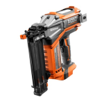 RIDGID R09890K 18-Volt Lithium-Ion Cordless Brushless HYPERDRIVE 18-Gauge 2-1/8 in. Brad Nailer, Battery, Charger, Belt Clip, Bag Manuel utilisateur