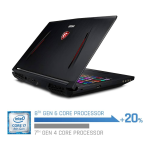 MSI GT63 Titan (Intel 8th Gen) notebook Manuel utilisateur