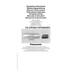 Panasonic CXDP9061 Operating instrustions
