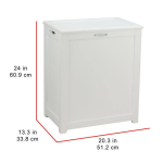 Oceanstar Storage Laundry Hamper in White Guide d'installation