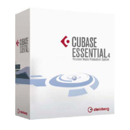 Steinberg Cubase Essential 4 Mode d'emploi | Fixfr