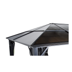 Sojag 500-9162936 10 ft. D x 12 ft. W Meridien Aluminum Gazebo with UV-Protected Roof Panels and Nylon Mosquito Netting Manuel utilisateur