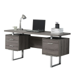 Monarch Specialties Dark Taupe Desk with Drawers Guide d'installation