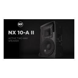 RCF NX 10-A II ACTIVE TWO-WAY SPEAKER spécification | Fixfr