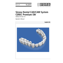 Dentsply Sirona CEREC Premium SW 4.4.x Mode d'emploi | Fixfr