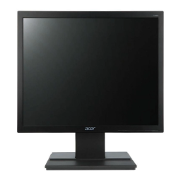 Acer V196LB Monitor Manuel utilisateur | Fixfr