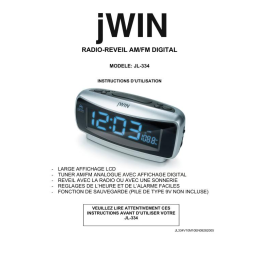 jWIN JL-334 Radio-Réveil: Aide IA et PDF à Télécharger | Fixfr